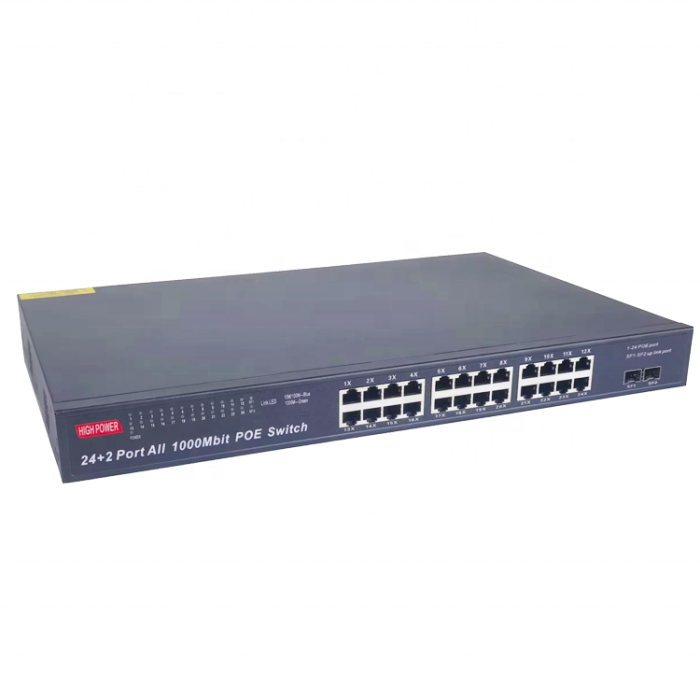 AINSEN 24-Port Gigabit PoE Switch - 450W, 2x SFP Ports, 1000Mbps